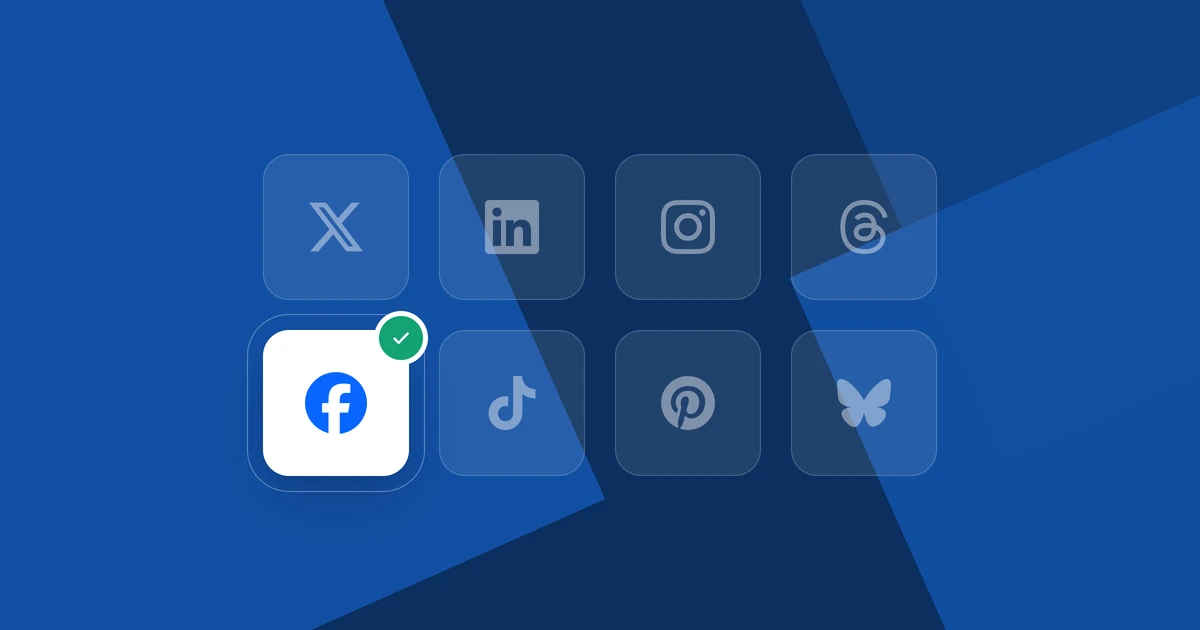 The Facebook tile connected in a grid of social networks