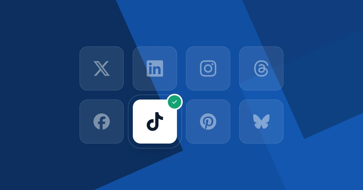 The TikTok tile connected in a grid of social networks