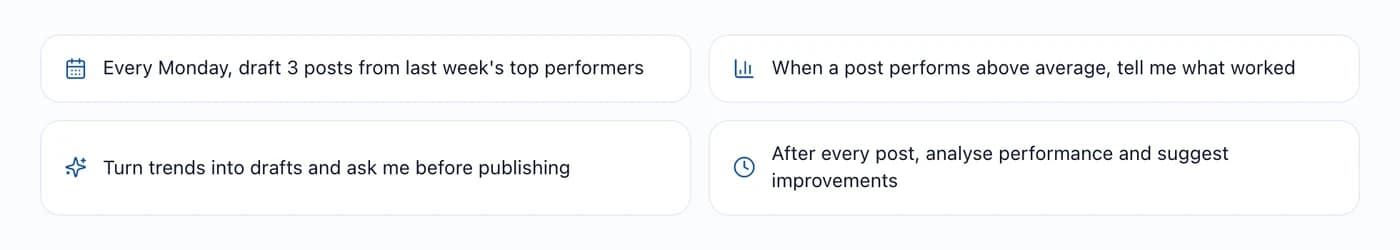 Suggested automations to start from 1400x250 "Four routines most people end up building anyway."