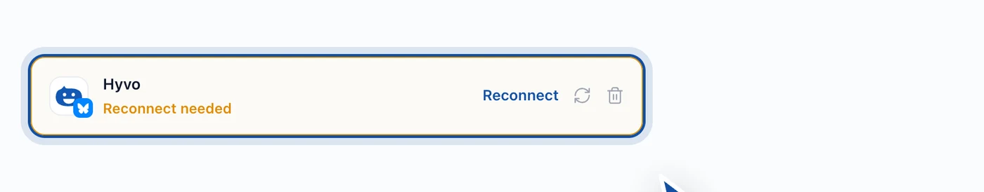 A card offering to reconnect an expired account 1400x274 "One button, running the same permission screen you saw the first time."